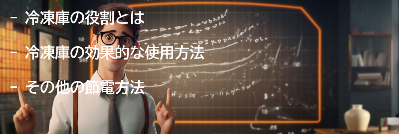 その他の節電方法と冷凍庫の役割の要点まとめ