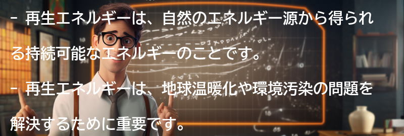 再生エネルギーとはの要点まとめ