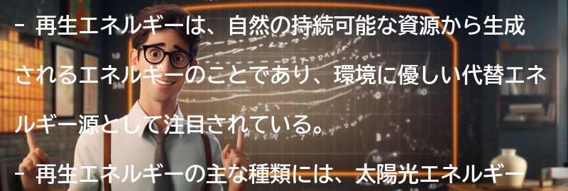 再生エネルギーとは何か?の要点まとめ