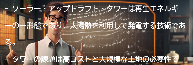 ソーラー・アップドラフト・タワーの課題と解決策の要点まとめ
