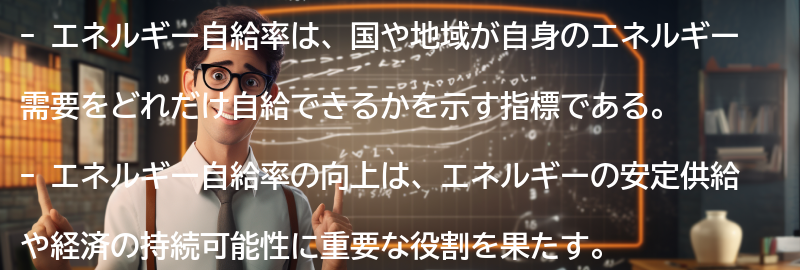 エネルギー自給率とはの要点まとめ
