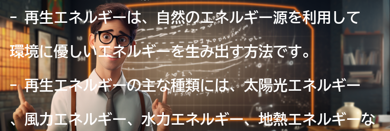 再生エネルギーとはの要点まとめ