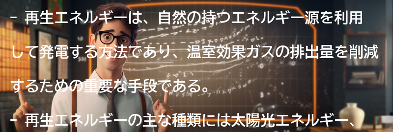 再生エネルギーとはの要点まとめ